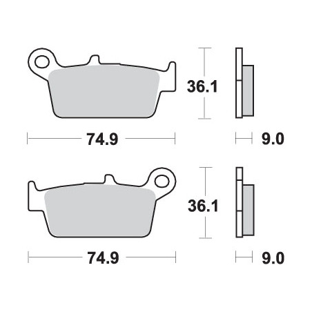 SBS brake pads KH131 / 3 STREET CERAMIC color black