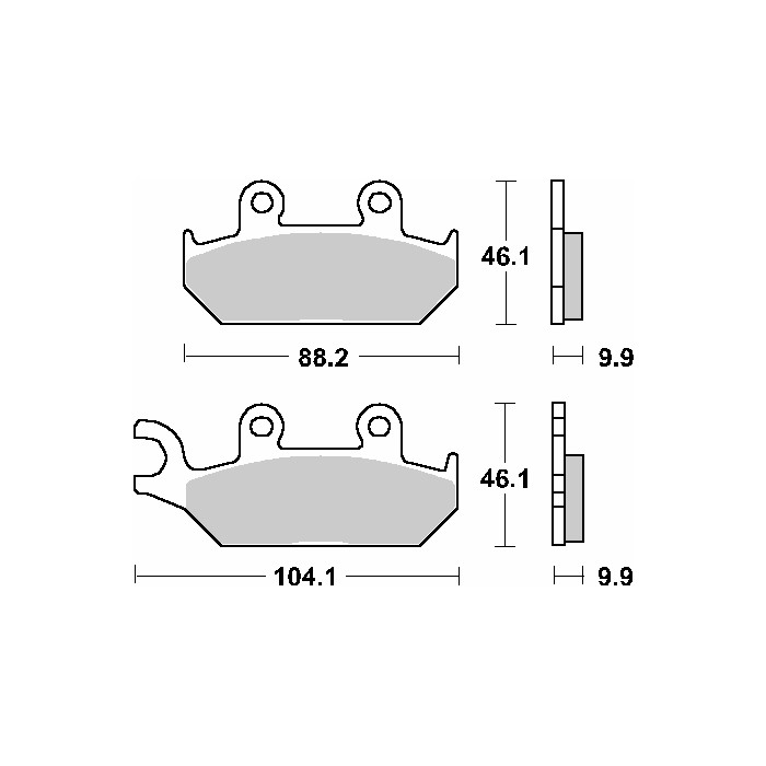 SBS brake pads KH172 STREET CERAMIC color black fits: YAMAHA TZR50 `93