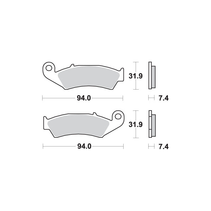 SBS brake pads KH125 OFF-ROAD SINTER gold color