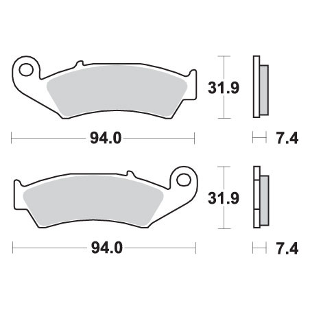 SBS brake pads KH125 OFF-ROAD SINTER gold color