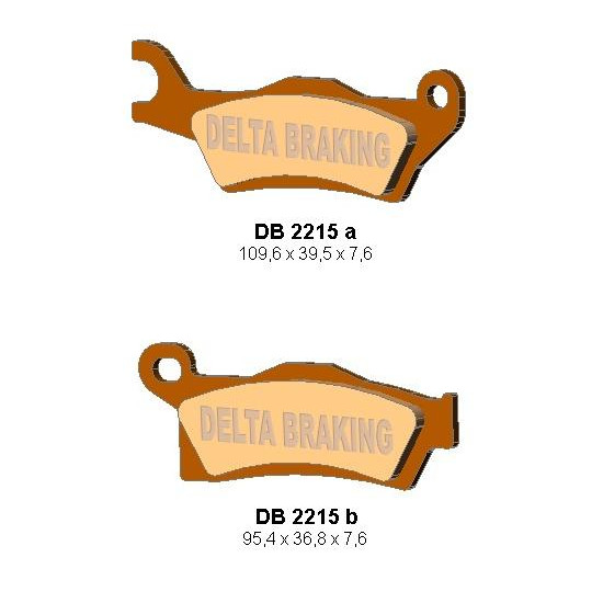 DELTA BRAKING brake pads KH617 CAN-AM OUTLANDER 800 / 1000 '12, RENEGADE 1000 '12 right front, rear - replaced DB22