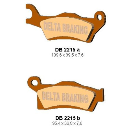 DELTA BRAKING brake pads KH617 CAN-AM OUTLANDER 800 / 1000 '12, RENEGADE 1000 '12 right front, rear - replaced DB22