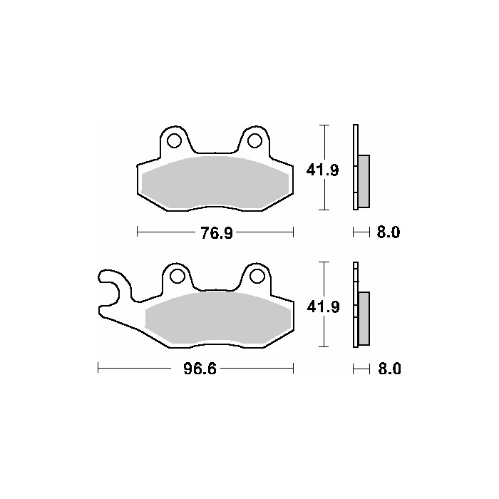 SBS brake pads KH135 / KH214 STREET CERAMIC color black