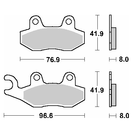 SBS brake pads KH135 / KH214 STREET CERAMIC color black