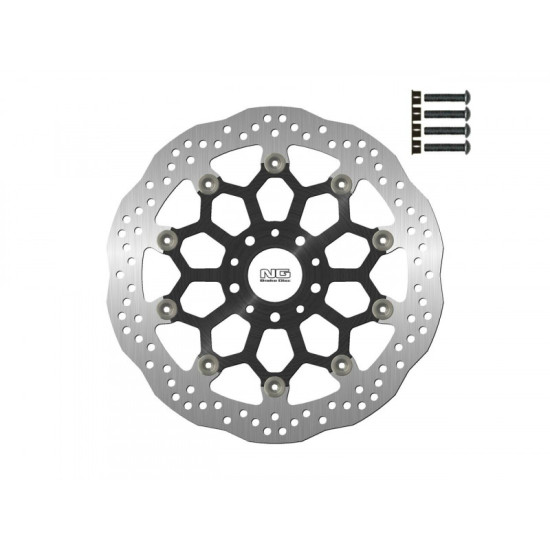 NG brake disc front KTM DUKE 790 ABS / 790L A2 ABS '18-'22 (320X52X5mm) OVERSIZE with adapter for caliper (5 holes) floating