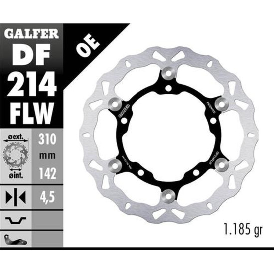 GALFER brake disc front KAWASAKI NINJA 400 / ABS '18-, Z 400 '20-, ZX 25R '20- (310x142x4,5mm) floating WAVE