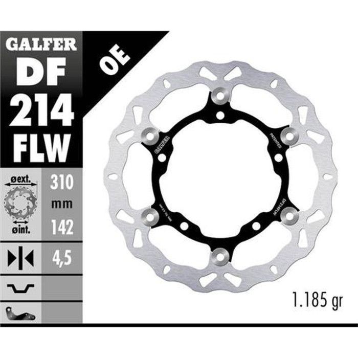 GALFER brake disc front KAWASAKI NINJA 400 / ABS '18-, Z 400 '20-, ZX 25R '20- (310x142x4,5mm) floating WAVE