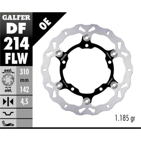 GALFER brake disc front KAWASAKI NINJA 400 / ABS '18-, Z 400 '20-, ZX 25R '20- (310x142x4,5mm) floating WAVE