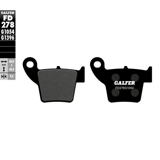 GALFER brake pads KH346, rear, SEMI-METALLIC, HONDA CR / CRF '02-'20