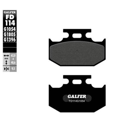 GALFER stabdžių kaladėlės KH152 SEMI-METALLIC, galas