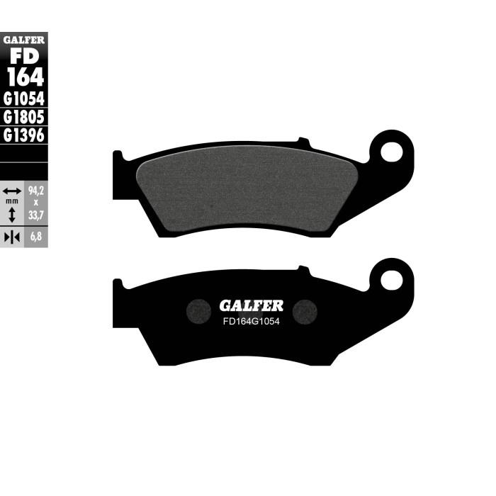 GALFER brake pads KH185 SEMI-METALLIC, front HONDA CR / CRF, KAWASAKI KX / KXF, SUZUKI RM / RMZ, YAMAHA YZ / YZF, WR 2
