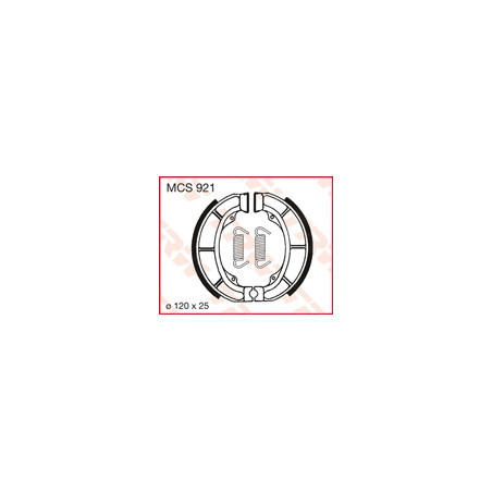 TRW LUCAS drum brake pads (120X25mm) PIAGIO DIESIS, SUZUKI AH, AP,AY,UF,UX,AH,AP,CP,UX,UF,AY,LT,LT-F, DERBI (S624)