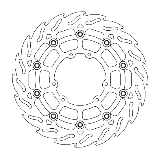MOTO-MASTER floating disc front 300mm FLAME (ALUMINUM CENTER) HONDA CRF 250 / 450 '04-'20