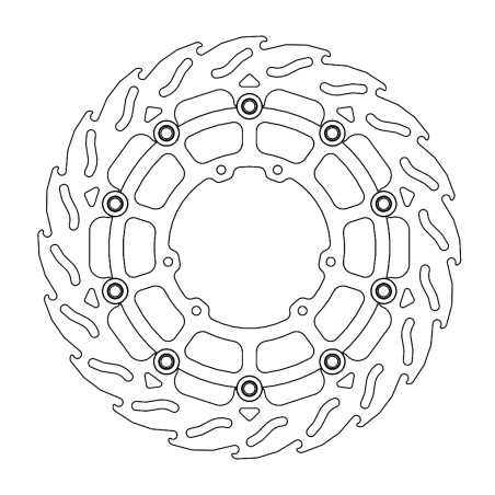 MOTO-MASTER floating disc front 300mm FLAME (ALUMINUM CENTER) HONDA CRF 250 / 450 '04-'20