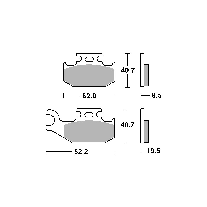 SBS brake pads KH317 OFF-ROAD RACING SINTER gold color