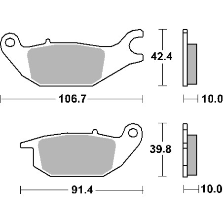 SBS stabdžių kaladėlės KH343 MAXI CERAMIC TECH spalva juoda tinka YAMAHA 125 TRICITY 14- galas
