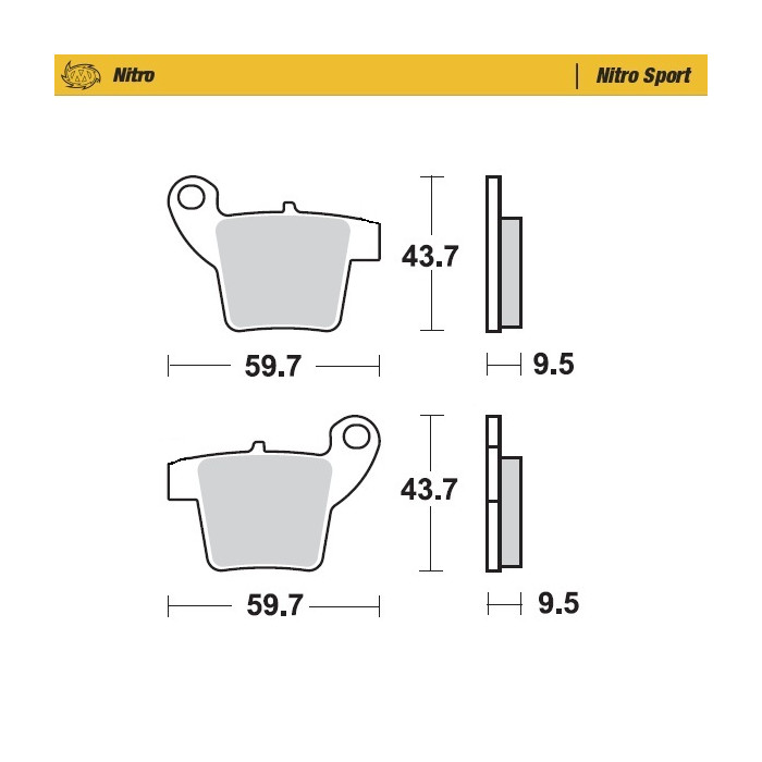 MOTO-MASTER brake pads NITRO RACING SINTER METAL SOFT: 22 (NITRO SPORT) for caliper MOTO-MASTER (210104) KTM SX 65 '20-, GA