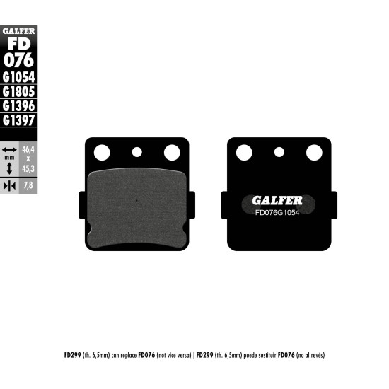 GALFER brake pads KH84 SEMI-METALLIC