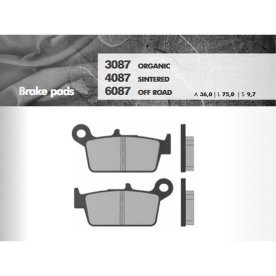 BRENTA brake pads KH131 Metalic sinter (gold color) OFF ROAD rear (FT 6087)