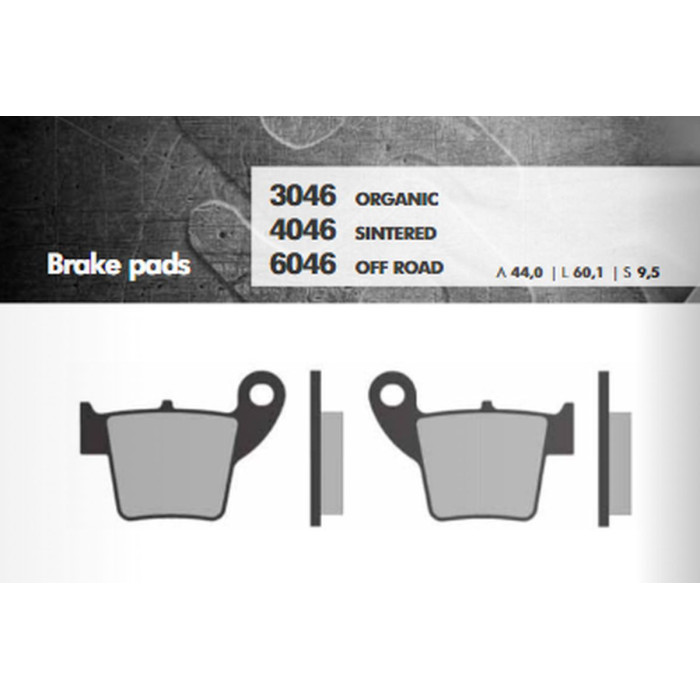 BRENTA brake pads KH346 Metalic sinter (gold color) OFF ROAD HONDA CR / CRF rear (FT 6046)