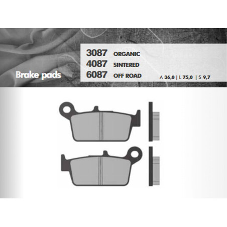 BRENTA brake pads KH131 Metalic sinter (gold color) OFF ROAD rear (FT 6087)