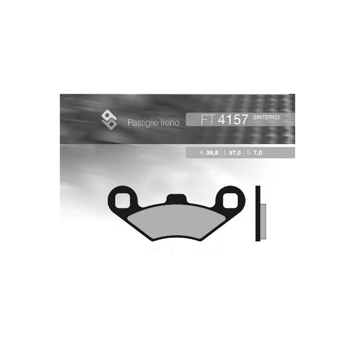 BRENTA brake pads KH159 Metalic sinter (gold color) POLARIS (39.6X97X7) (FT 4157)