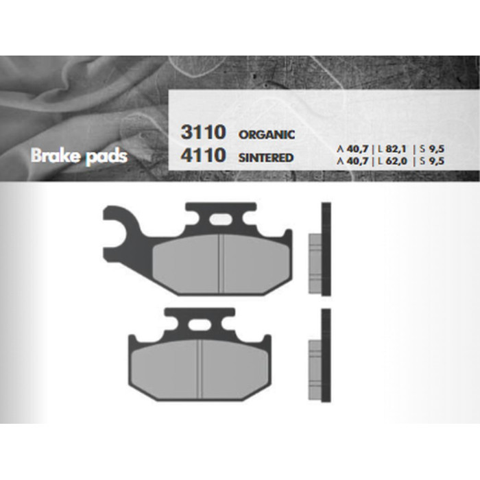 BRENTA brake pads KH317 / KH414 Metallic sinter (gold color) (thickness 9.5mm) (FT 4110)