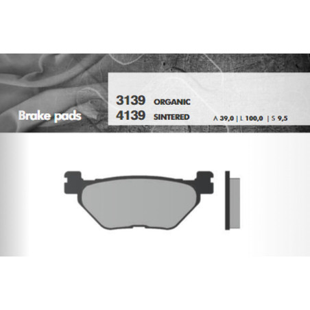 BRENTA brake pads KH319 / 2 Metalic sinter (gold color) (FT 4139)
