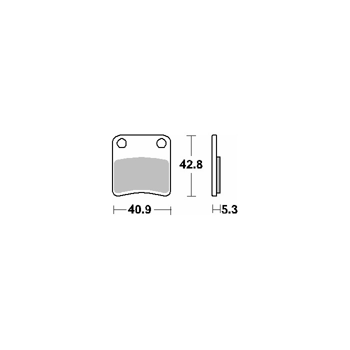 SBS brake pads KH257 / 2 STREET CERAMIC color black fits: HONDA CRF1000, NC700 / 750, VFR1200, rear