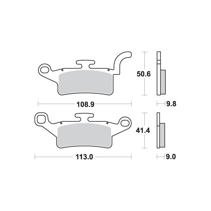 SBS brake pads KH492 MAXI CARBON CARBON TECH color black fits: YAMAHA MBK125 front
