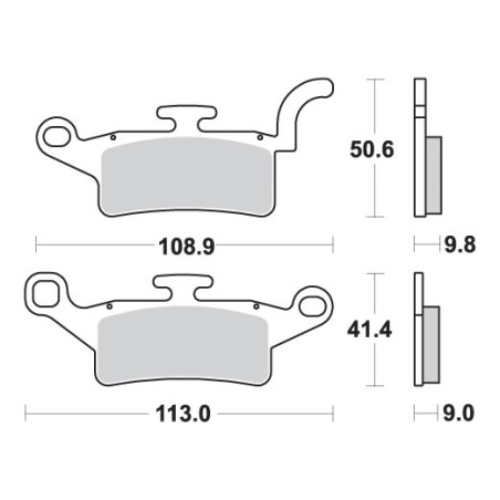 SBS brake pads KH492 MAXI CARBON CARBON TECH color black fits: YAMAHA MBK125 front