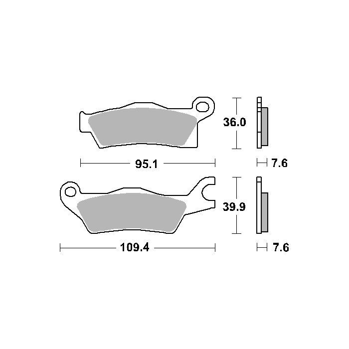 SBS brake pads KH618 OFF-ROAD RACING SINTER gold color