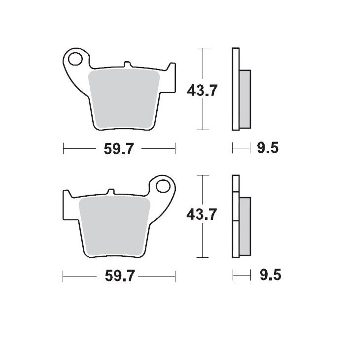 MOTO-MASTER brake pads KH346 SINTER METAL ENDURO: 21 (NITRO) HONDA rear: CR125 / 250 2002, CRF150 / 250 / 450 2002