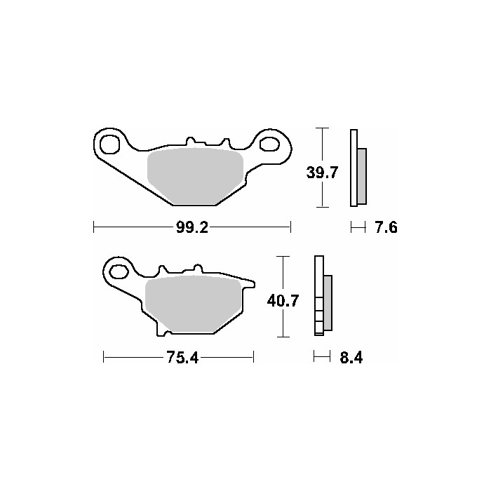 SBS brake pads KH230 / KH396 MAXI CARBON CARBON TECH color black