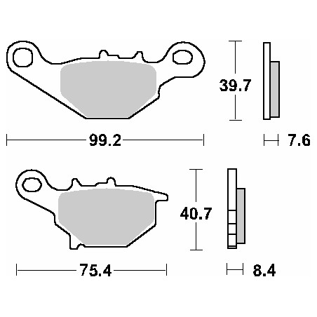 SBS brake pads KH230 / KH396 MAXI CARBON CARBON TECH color black