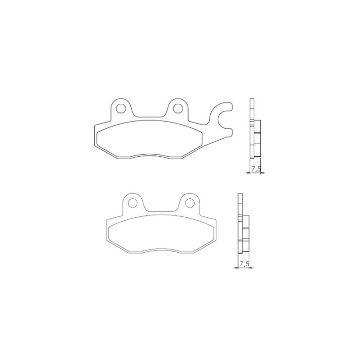 BRENTA brake pads KH165 / KH215 Metalic sinter (gold color) (FT 4064)