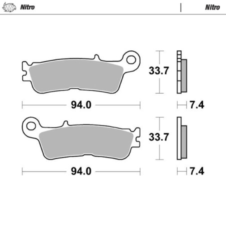 MOTO-MASTER brake pads SINTER METAL ENDURO: 21 (NITRO) front KH755 FANTIC XX 125, XEF / XXF 250 / 450, XEX 250 '22-, Y
