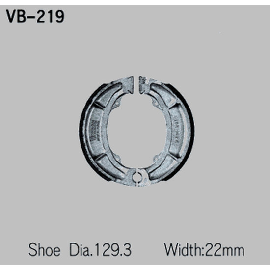 VESRAH drum brake pads YAMAHA YZ 125 '76-'83, YZ 250 '74-'80, YZ 400 '76-'79 (front) (MADE IN JAPAN)