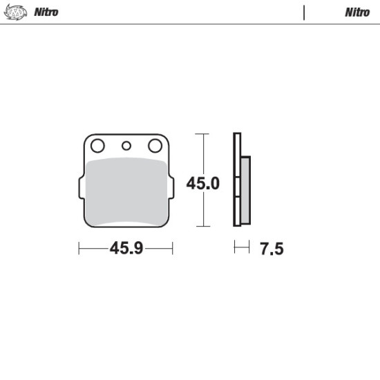 MOTO-MASTER brake pads KH84 SINTER METAL ENDURO: 21 (NITRO) YAMAHA: rear YZ65 '18-, YZ85 '02-'18, YFM 350 WARRIOR '88-'
