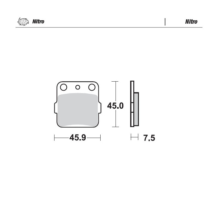 MOTO-MASTER brake pads KH84 SINTER METAL ENDURO: 21 (NITRO) YAMAHA: rear YZ65 '18-, YZ85 '02-'18, YFM 350 WARRIOR '88-'