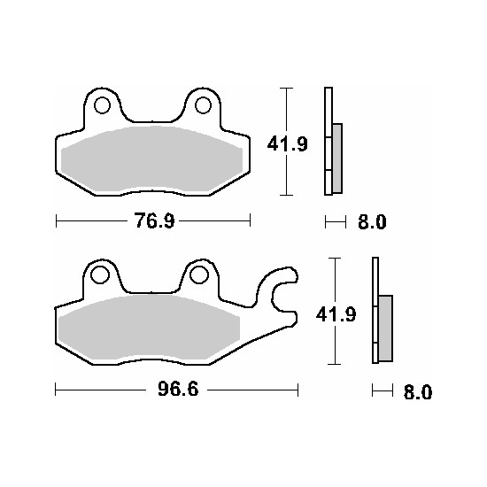 SBS brake pads KH165 / KH215 STREET CERAMIC color black