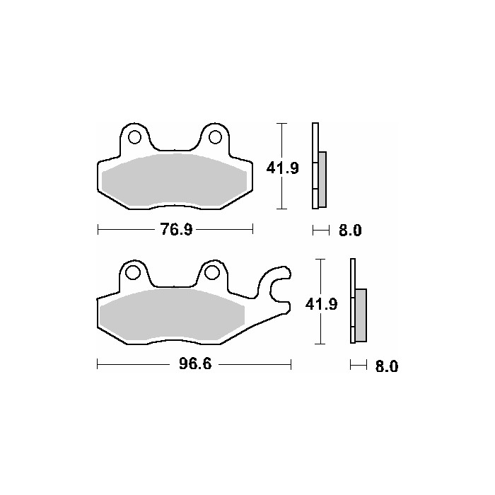SBS brake pads KH165 / KH215 STREET CERAMIC color black