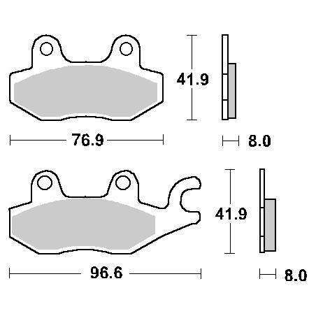 SBS brake pads KH165 / KH215 STREET CERAMIC color black