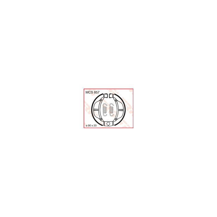 TRW LUCAS drum brake pads (90X20mm) (K715)