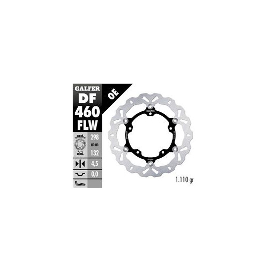 GALFER brake disc front YAMAHA MT-03 '16-, YZF R3 / R25 '15- (298mm) floating WAVE