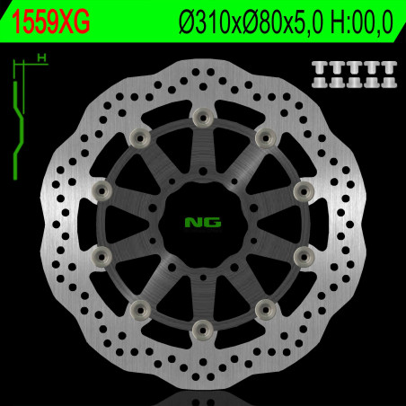NG brake disc front KAWASAKI Z 1000 ABS 15-17, Z 1000 15-17, ZX6R 13-17, Z800 12-18, GTR 1400 07-18, ZZR 1400 06-18 (310X