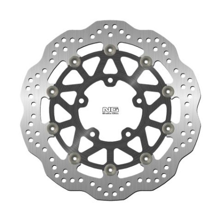 NG brake disc front KAWASAKI Z1000SX '19-21, Z1000 '07-20 (300X80X5,5mm) (5X10,5mm) WAVE floating (ALUMINUM CENTER)