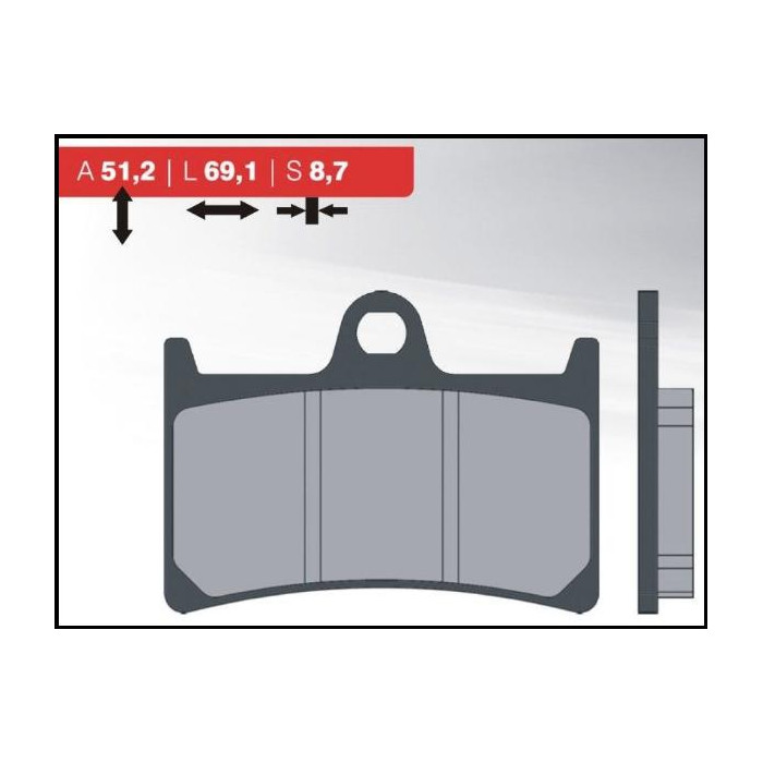 BRENTA brake pads KH252 / KH380 Metallic sinter (gold color) (FT 4094)