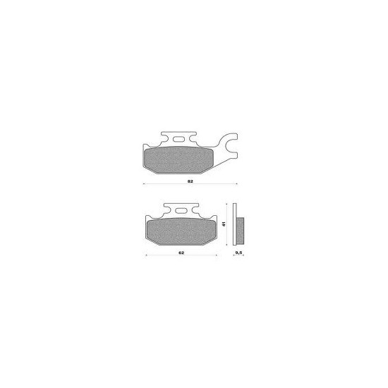 BRENTA brake pads KH307 (YFM 400 / 450 rear) Metallic sinter (gold color) (FT 4108)