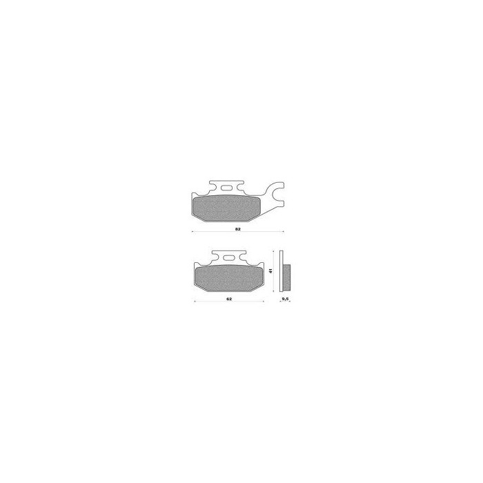 BRENTA brake pads KH307 (YFM 400 / 450 rear) Metallic sinter (gold color) (FT 4108)